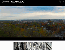 Tablet Screenshot of discoverkalamazoo.com